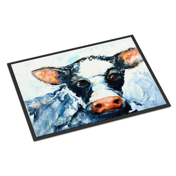 Carolines Treasures 18 x 27 in. Cow Lick Black & White Cow Indoor or Outdoor Mat MW1273MAT